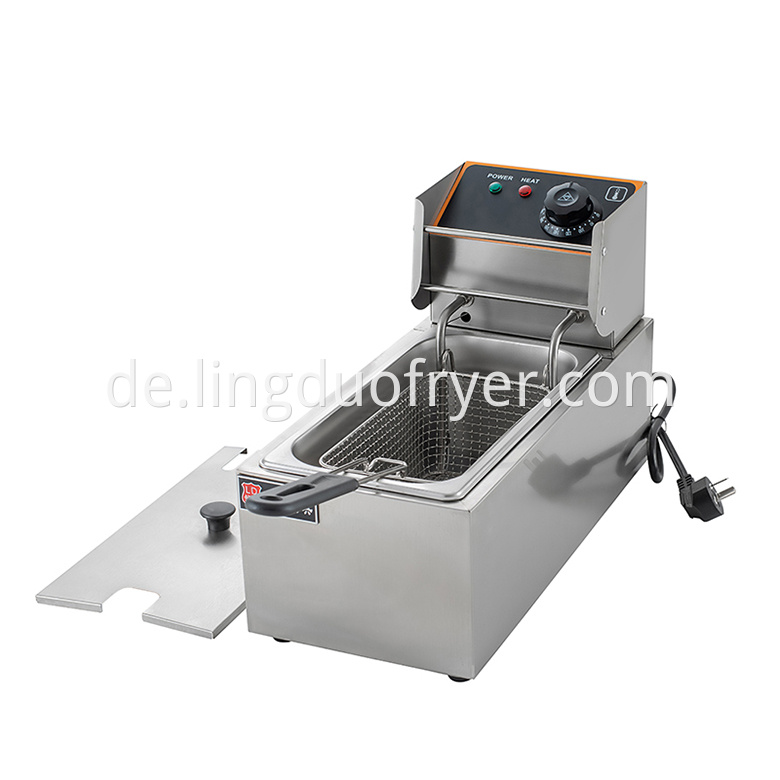 4l Single Basket Electric Fryer Right